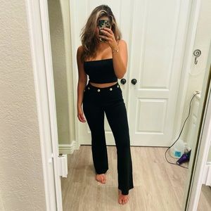 nwot Black Festival Flare Pants